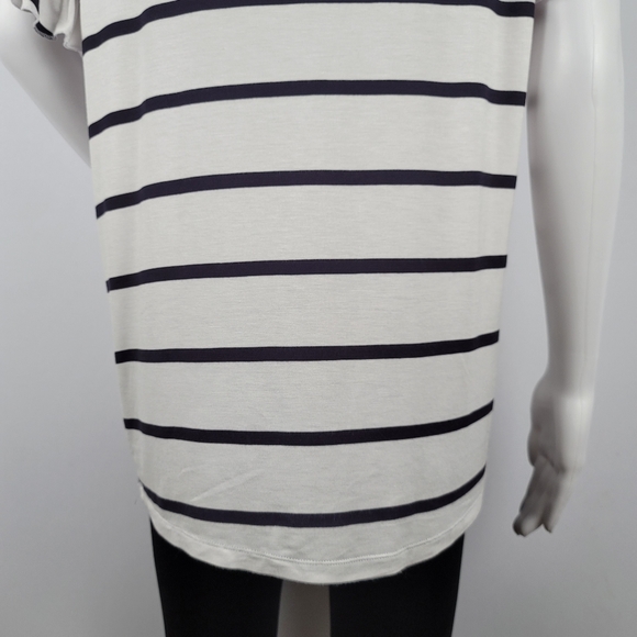 Chaser Cool Jersey Flouncy Sleeve Striped Tee - Picture 9 of 12